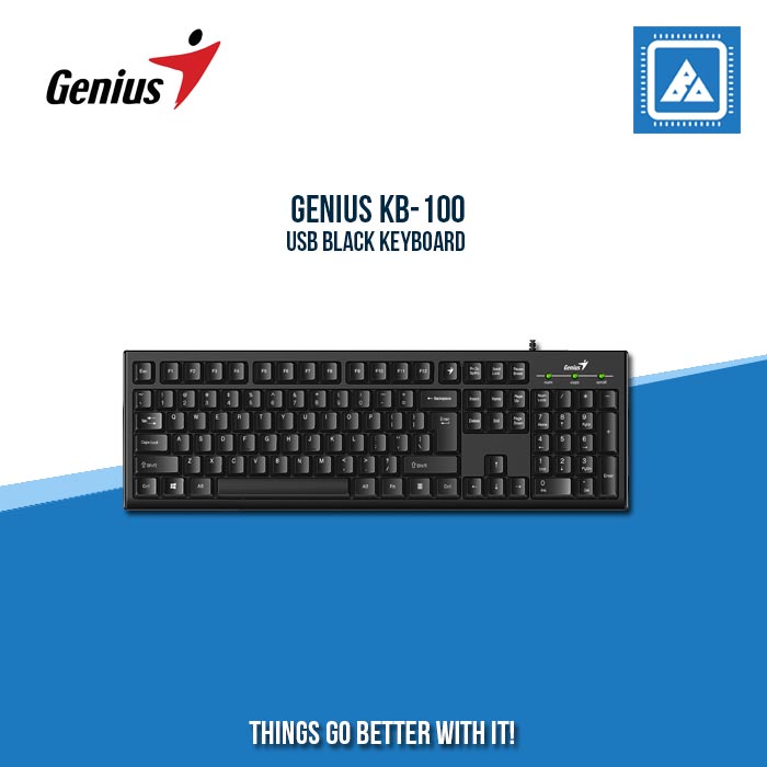 GENIUS KB-100 USB BLACK KEYBOARD GENIUS KB-100 USB BLACK KEYBOARD